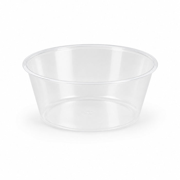 Caissette de cuisson plastique PS ronde translucide  H27mm 120ml-4000Pcs