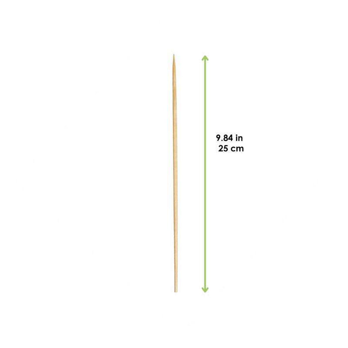 Brochette bois ronde   H250mm - 1000Pcs