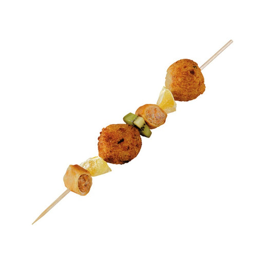 Brochette bois ronde   H250mm - 1000Pcs