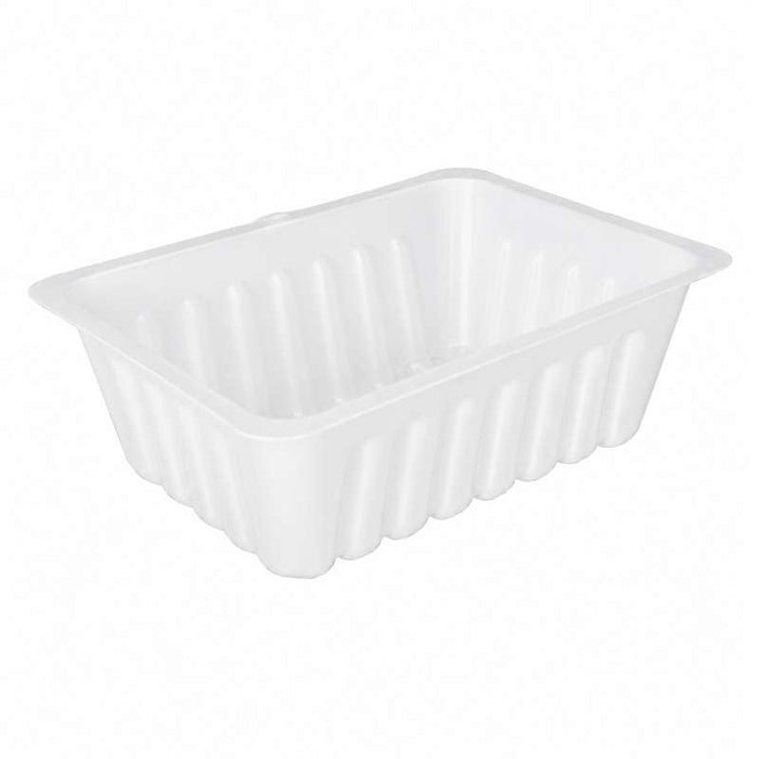 Barquette charcutière rectangulaire translucide en PS 143x111mm H49mm 500ml - 1500Pcs