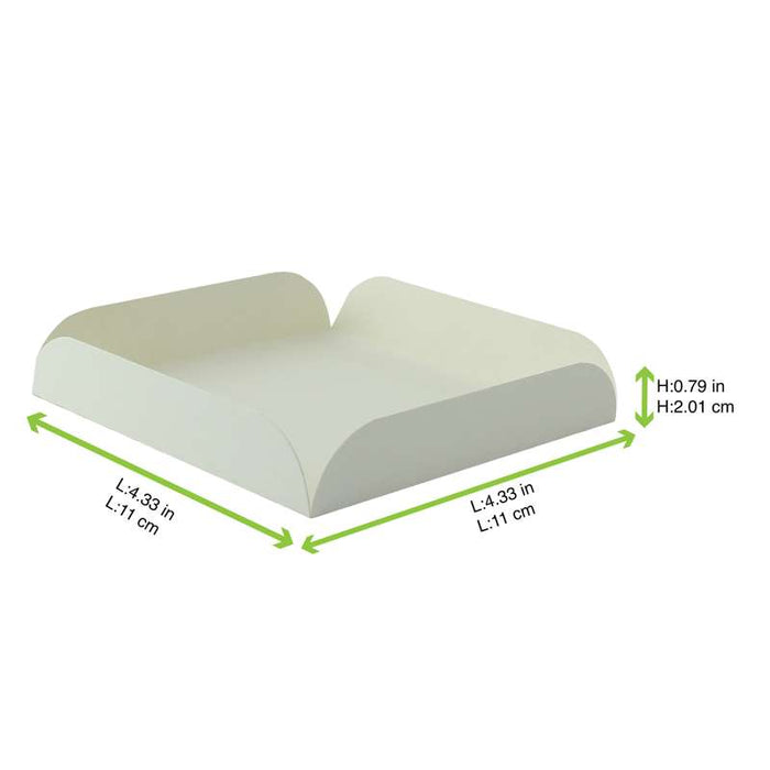 Carré rainé carton blanc  150x150mm H20mm-250Pcs