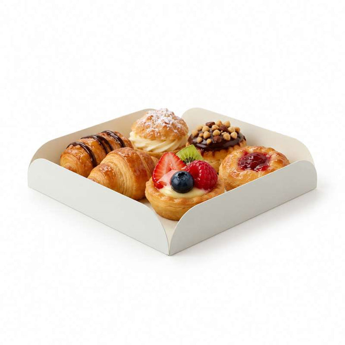Carré rainé carton blanc  150x150mm H20mm-250Pcs
