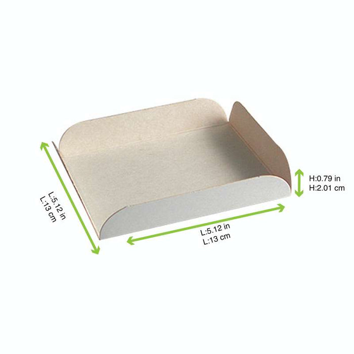 Carré rainé carton blanc  170x170mm H10mm-250Pcs
