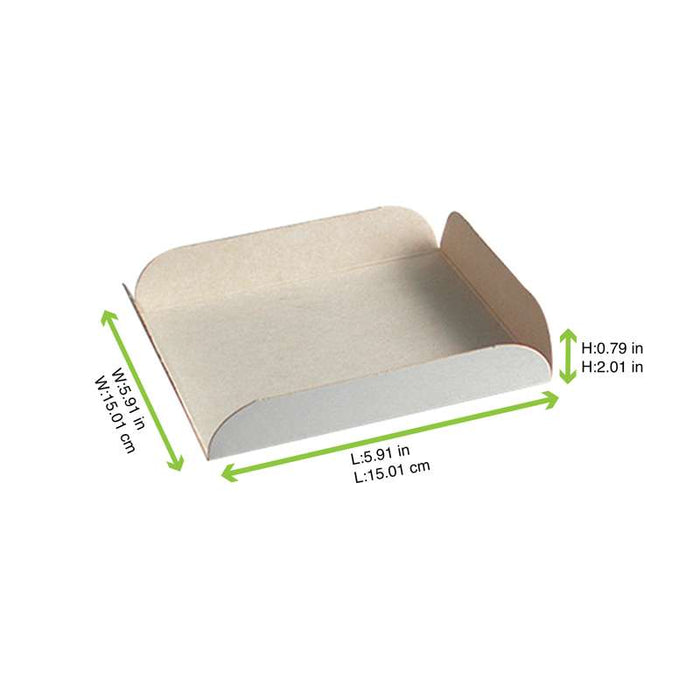 Carré rainé carton blanc  190x190mm H20mm-250Pcs