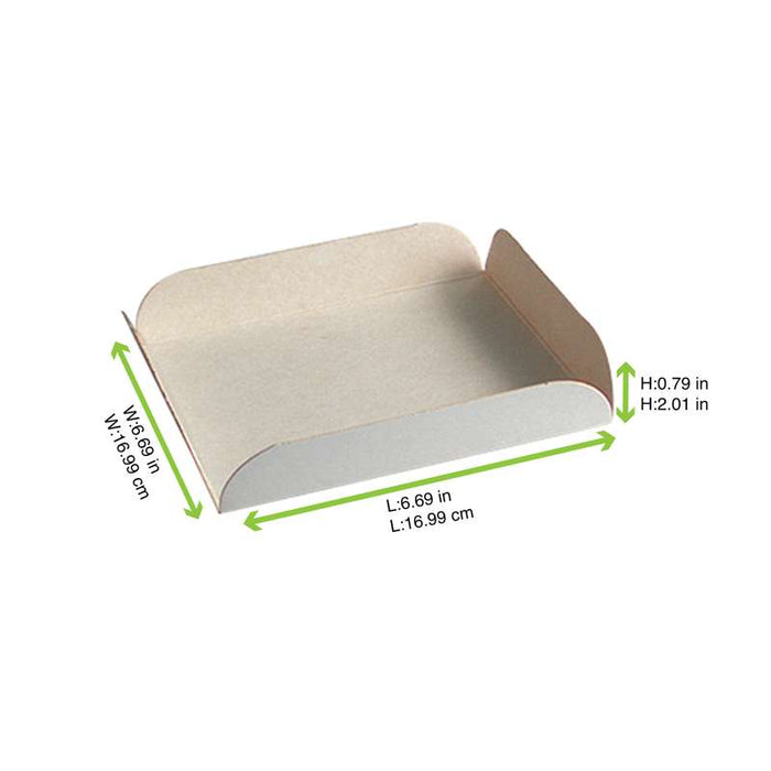 Carré rainé carton blanc  210x210mm H20mm-250Pcs