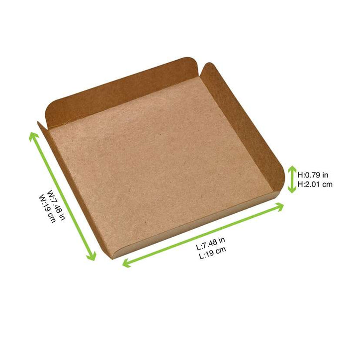 Carré rainé carton brun  190x190mm H20mm-250Pcs