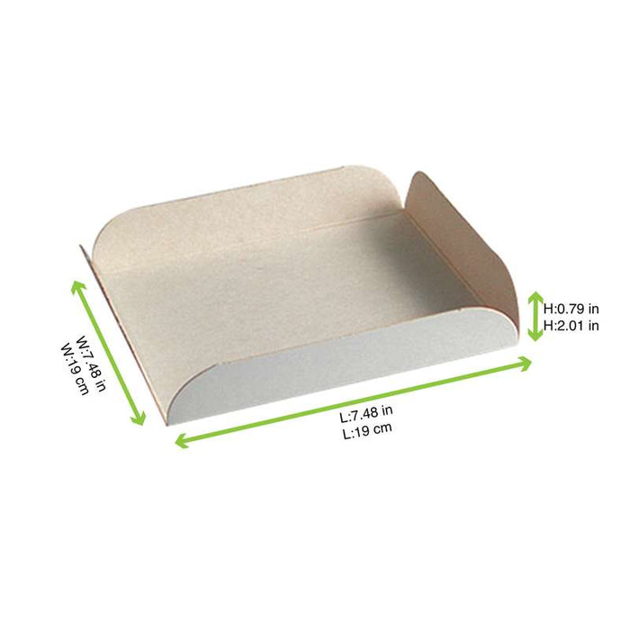 Carré rainé carton blanc  230x230mm H20mm-250Pcs