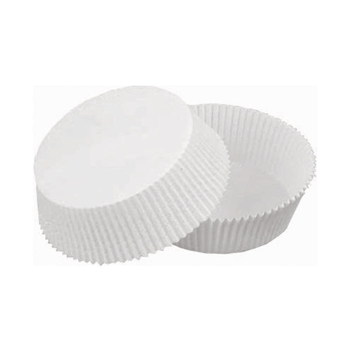Caissette papier de cuisson ronde blanche ingraissable   H25mm-1000Pcs
