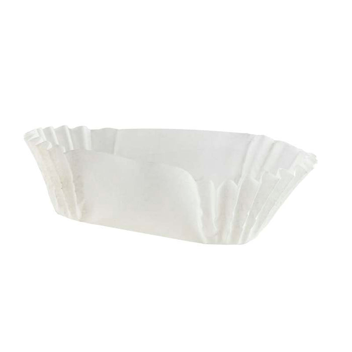 Moule ovale étroit en papier de cuisson blanc 60x17mm H15mm - 1000Pcs