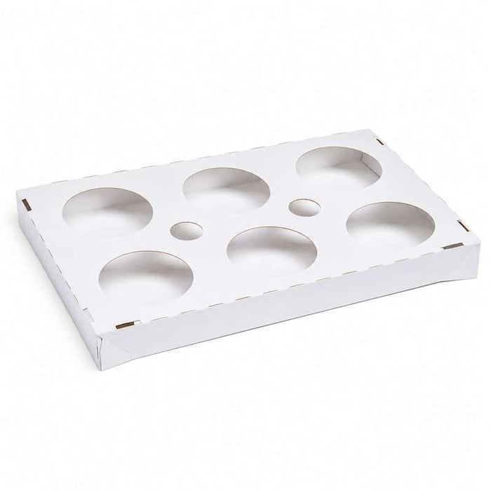 Plateau cuisson papier 6 alvéoles 287x192mm H30mm-50Pcs
