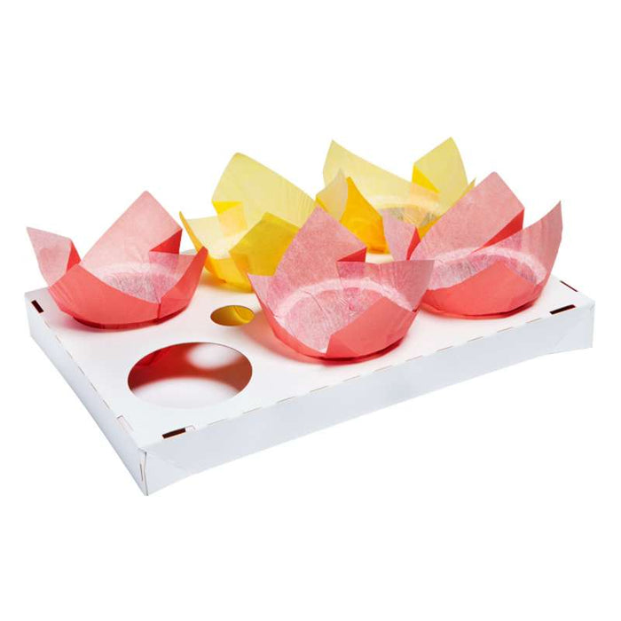 Plateau cuisson papier 6 alvéoles 287x192mm H30mm-50Pcs