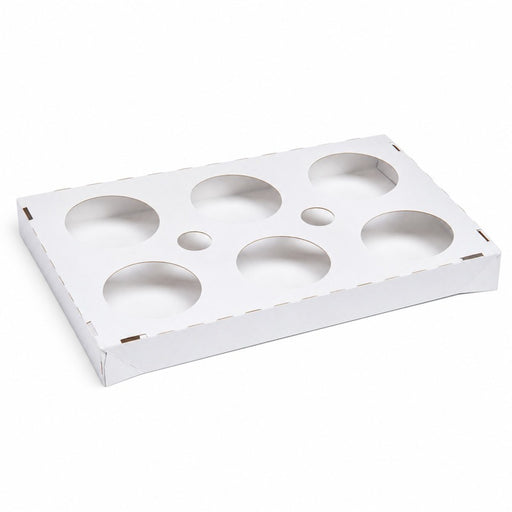 Plateau cuisson papier 6 alvéoles 287x192mm H30mm-50Pcs