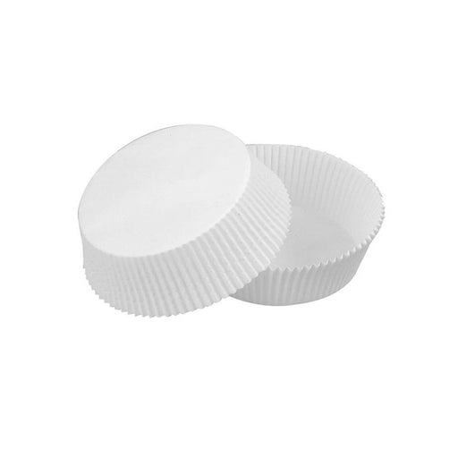 Caissette papier de cuisson ronde blanche siliconée   H32mm-100Pcs