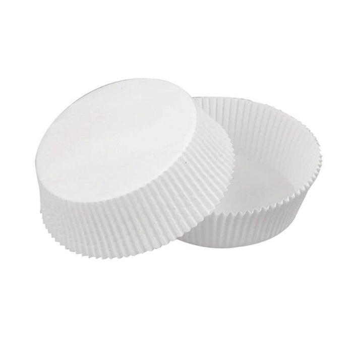 Caissette de cuisson ronde en papier siliconé blanc Ø47mm H36mm - 100Pcs