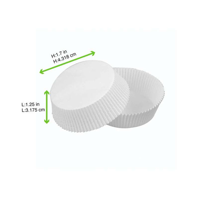 Caissette de cuisson ronde en papier siliconé blanc Ø47mm H36mm - 100Pcs