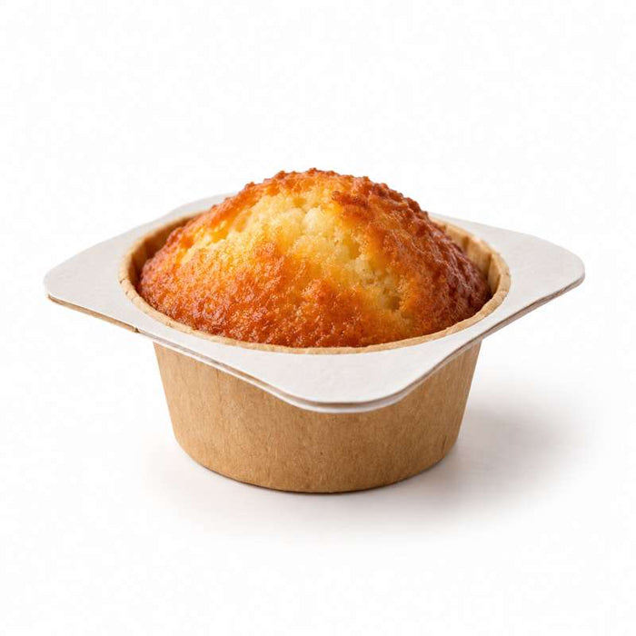 Plateau de cuisson 25 empreintes mini cakes en papier kraft 285x285mm H25mm - 50Pcs