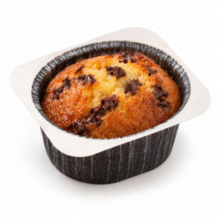 Plateau carton garni de 25 moules mini cake noirs en papier 285x285mm H25mm - 50Pcs