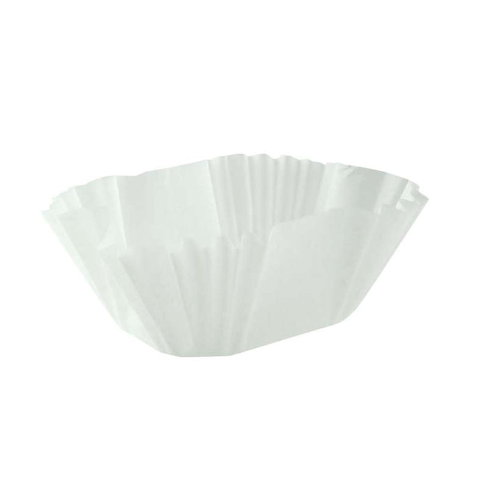 Caissette papier de cuisson ovale blanche siliconée  65x50mm H40mm-100Pcs