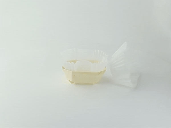 Caissette papier de cuisson ovale blanche siliconée  65x50mm H40mm-100Pcs