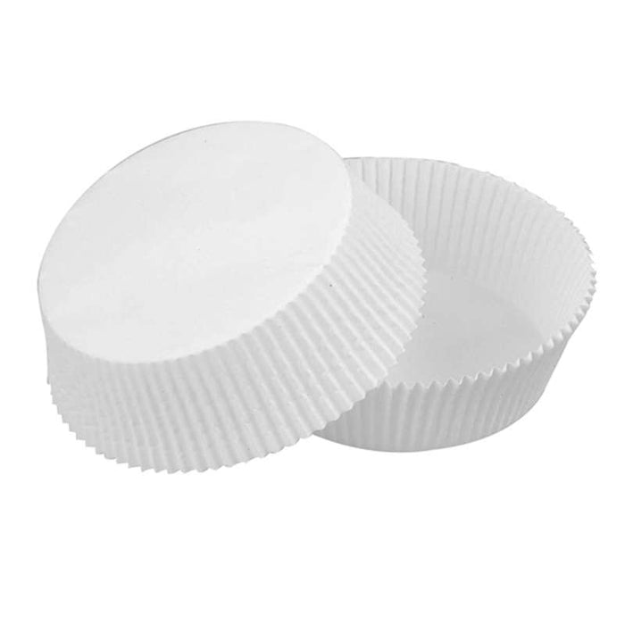 Caissette ronde de cuisson en papier siliconé blanc Ø88mm H60mm - 100Pcs