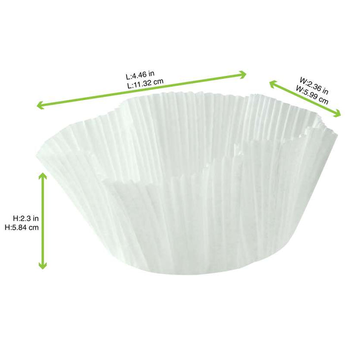 Caissette ronde de cuisson en papier siliconé blanc Ø88mm H60mm - 100Pcs