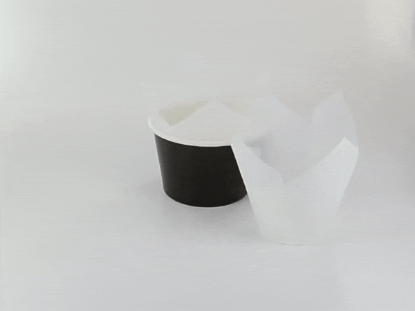 Caissette de cuisson forme tulipe en papier blanc siliconé   H95mm-1000Pcs