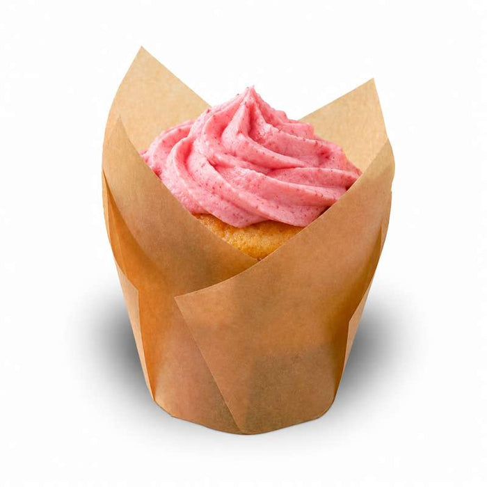 Caissette tulipe de cuisson en papier siliconé brun H90mm - 1000Pcs