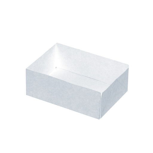 Boite pâtissière carton blanc sans couvercle  140x100mm H50mm - 100Pcs