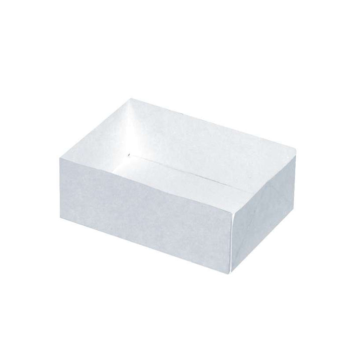 Boite pâtissière carton blanc sans couvercle  140x100mm H50mm - 100Pcs