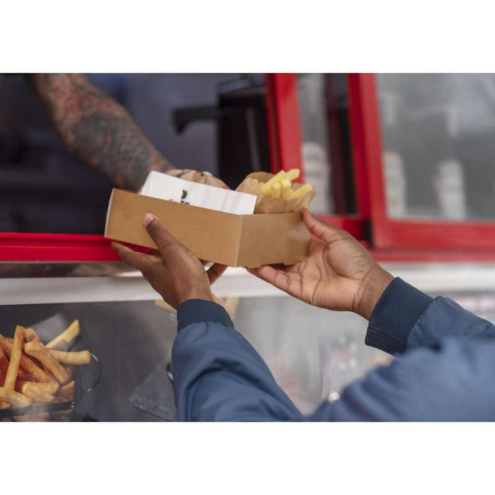 Boite pâtissière carton brun sans couvercle  160x120mm H50mm - 100Pcs