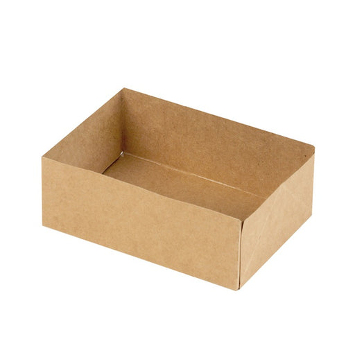 Boite pâtissière carton brun sans couvercle  160x120mm H50mm - 100Pcs