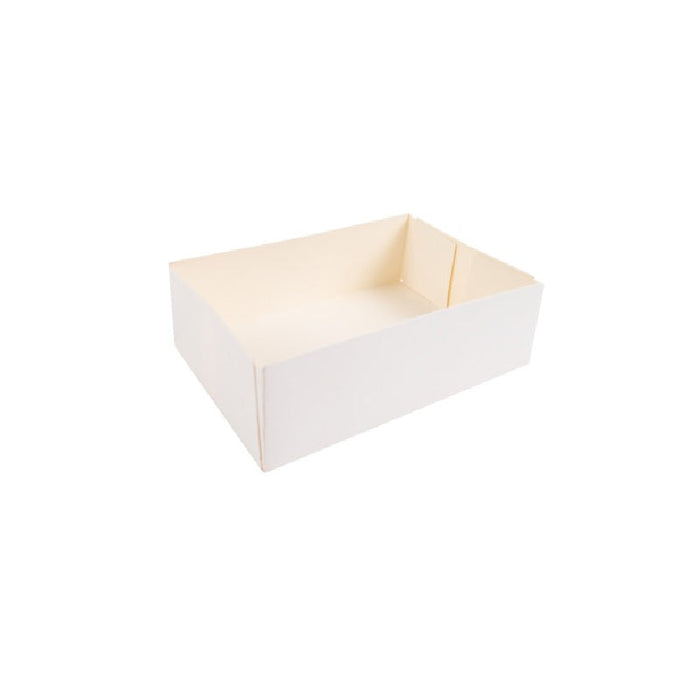 Caja pastelera blanca sin tapa 180x120mm A50mm - 100Uds
