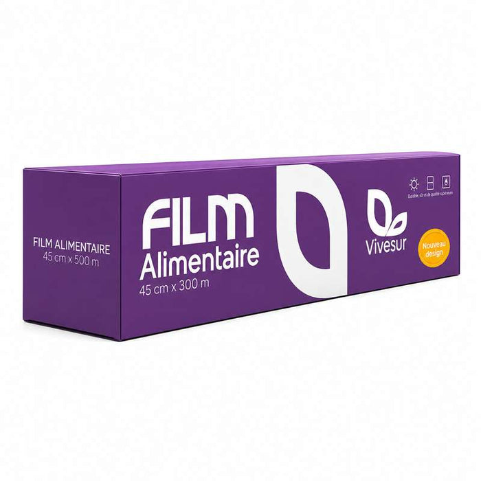 Film étirable PVC en boîte distributrice Zip Cut 450mm x 300m - 6Pcs