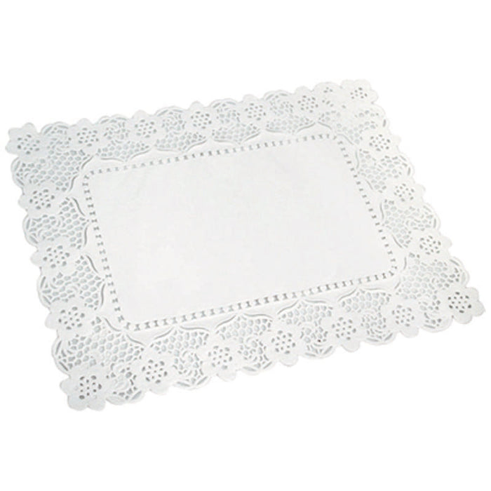 Dentelle rectangulaire en papier blanc 400x300mm - 1000Pcs