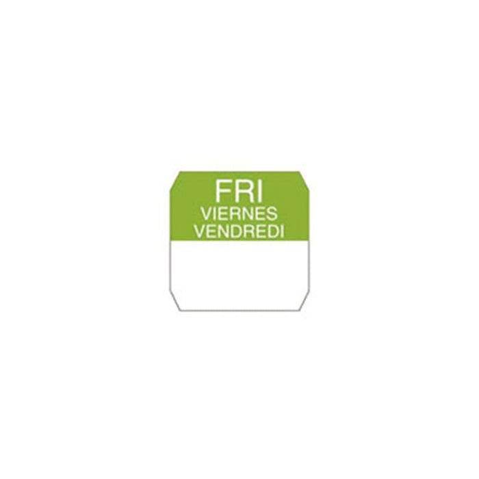 Étiquette soluble verte vendredi en rouleau 25x25mm - 1000Pcs