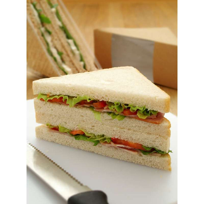 Triangle sandwich kraft simple à fenêtre  52x123mm H123mm-500Pcs