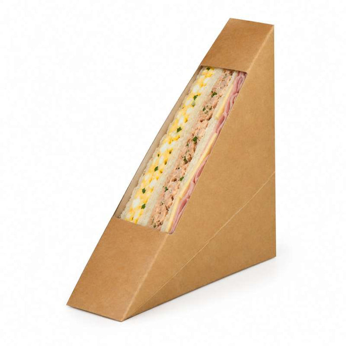 Triangle sandwich kraft simple à fenêtre  26x123mm H123mm-500Pcs