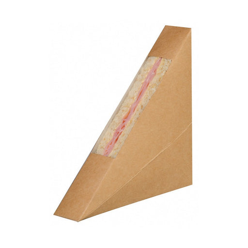 Triangle sandwich kraft simple à fenêtre  26x123mm H123mm-500Pcs
