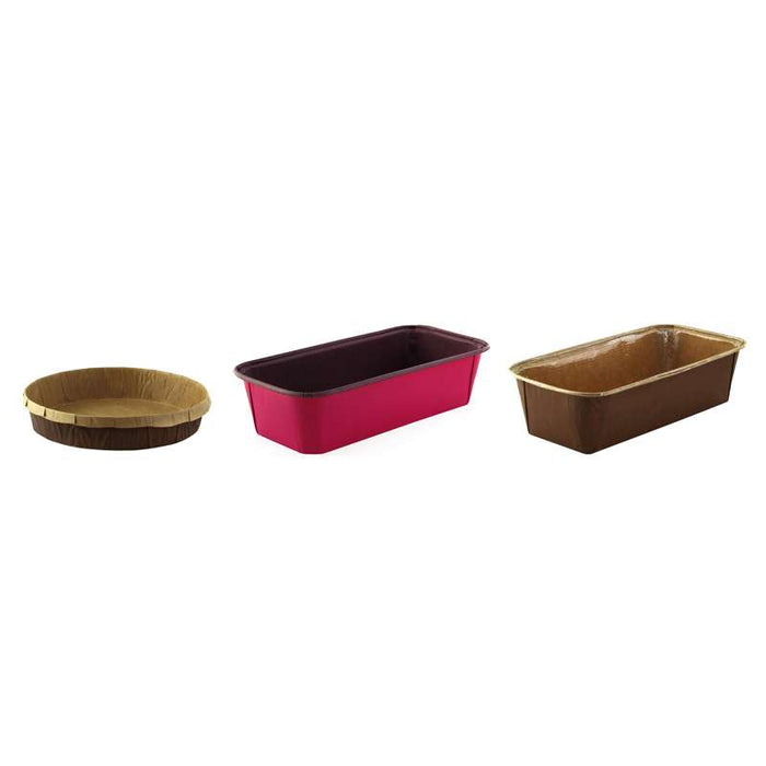 Moule de cuisson papier kraft rose rectangulaire  193x93mm H50mm 750ml-200Pcs