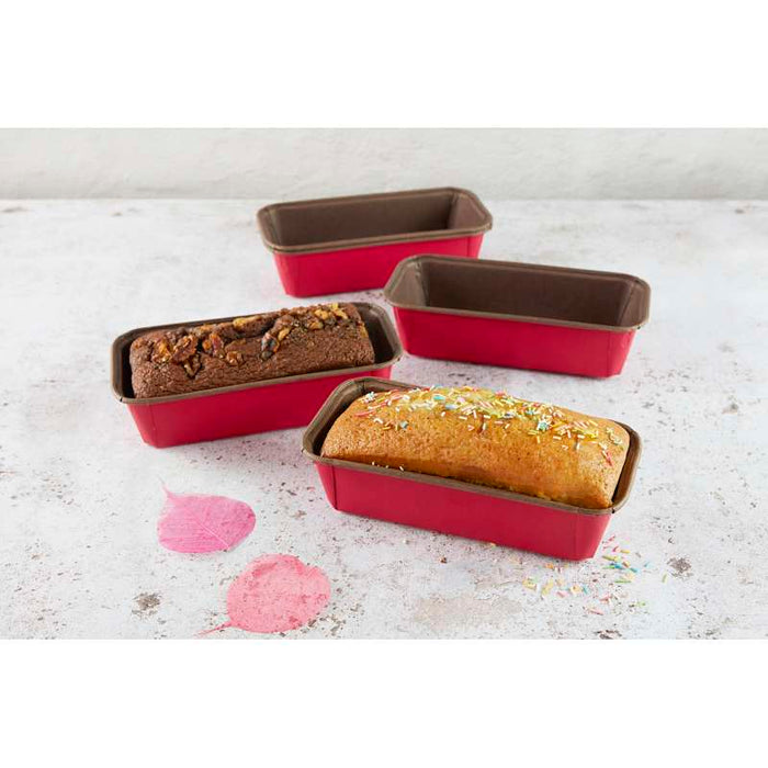 Moule de cuisson papier kraft rose rectangulaire  193x93mm H50mm 750ml-200Pcs