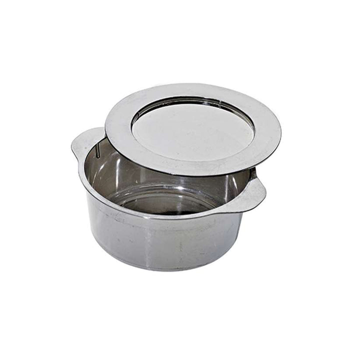 Mini chaudron plastique PS argenté avec couvercle   H34mm-144Pcs