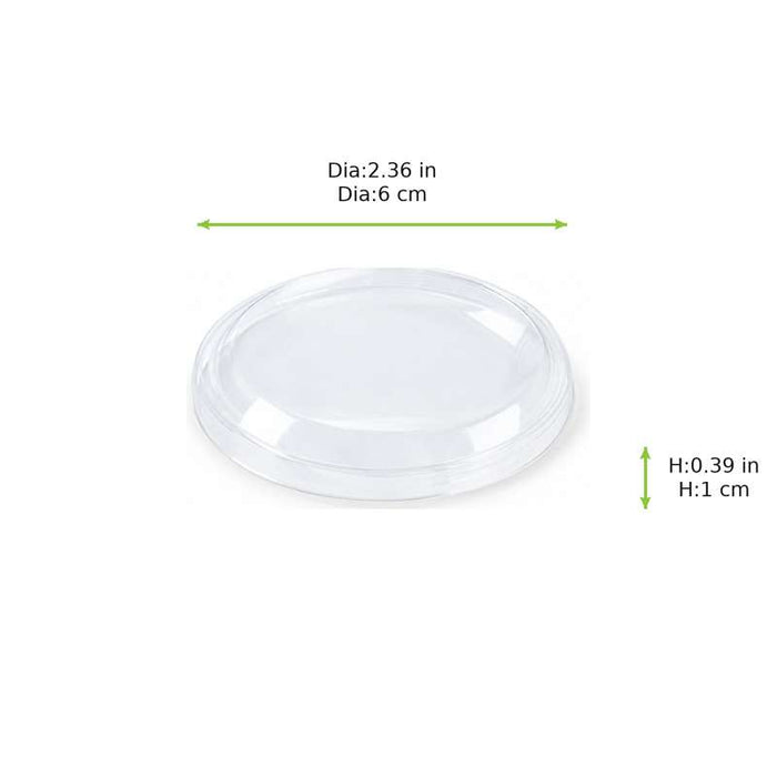 Couvercle transparent plastique PET  H10mm-200Pcs