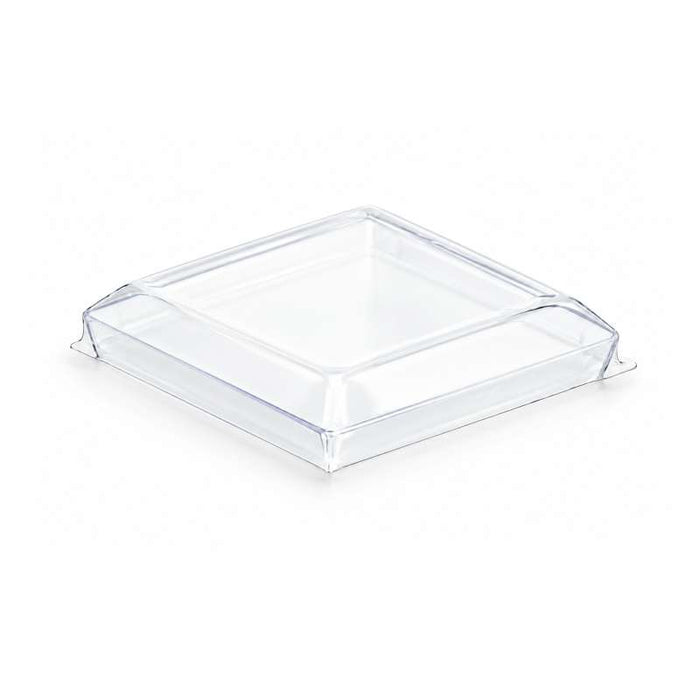 Couvercle Taiti plat et carré transparent en plastique PET 46x46mm H10mm-600Pcs