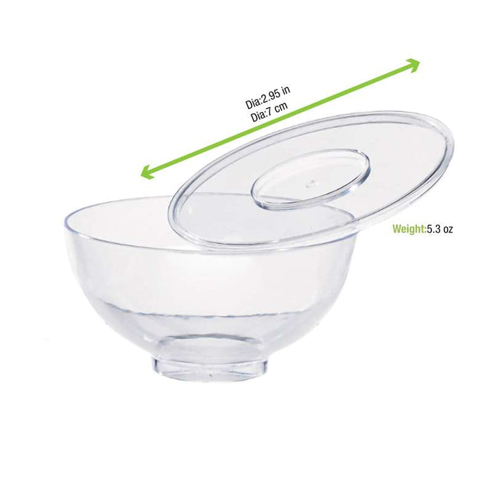 Couvercle transparent plat et rond en plastique PS  H2mm-240Pcs