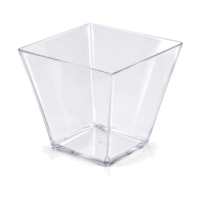 Verrine carrée transparente "Quadra" en PS, sans couvercle 72x72mm H72mm 200ml - 576Pcs