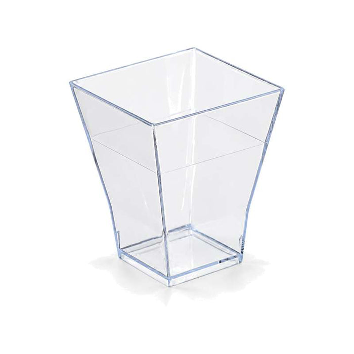 Verrine pyramide transparente "Taïti" en PS 50x50mm H70mm 120ml - 600Pcs