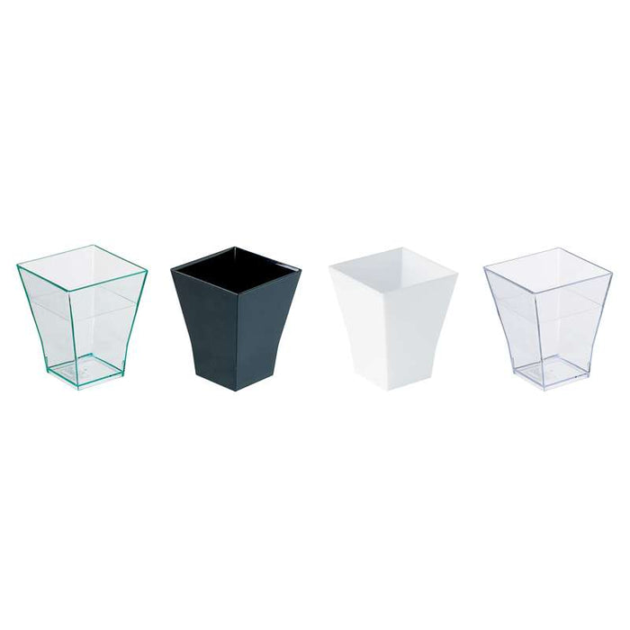 Verrine "Taïti" pyramidale verte en PS 45x45mm H55mm 60ml - 600Pcs