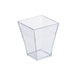 Verrine pyramidale plastique PS transparente ?Taïti?  45x45mm H55mm 60ml - 600Pcs