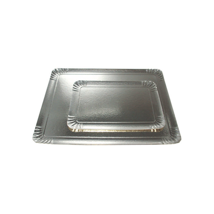 Plateau carton double face or intérieur argent extérieur  420x320mm-100Pcs