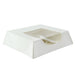 Boîte pâtissière carton blanc avec couvercle attaché à fenêtre 140x140mm H40mm - 180Pcs